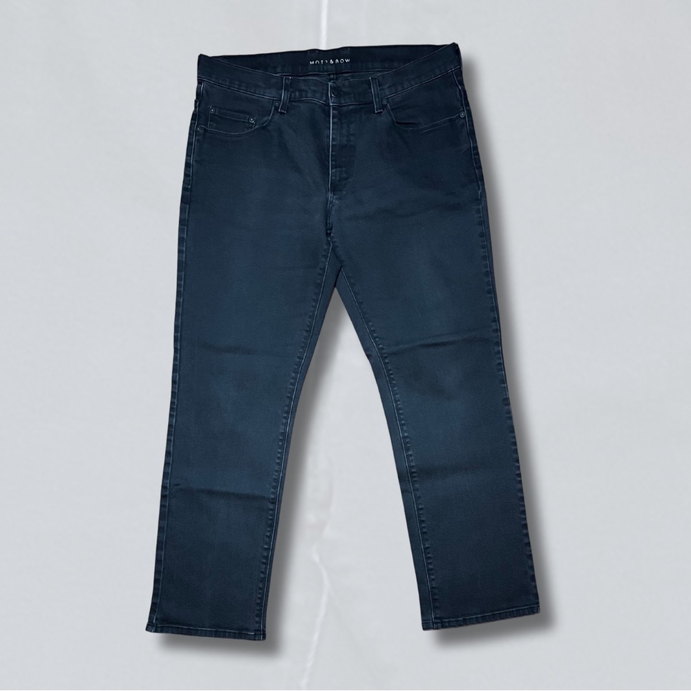 Stylish Men's Straight Jeans in Deep Blue